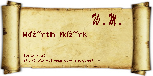 Würth Márk névjegykártya